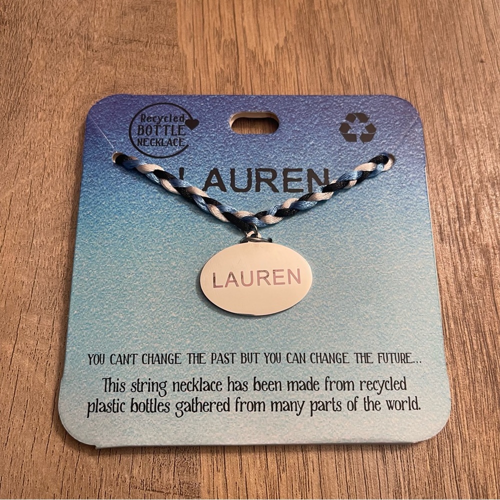 Recycled Bottle Bracelet with Lauren Charm